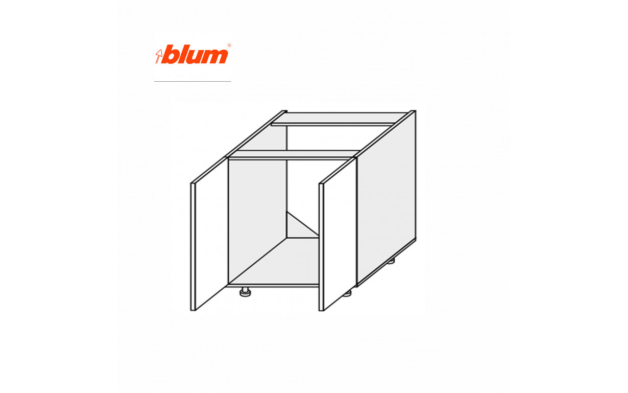 Кухонная секция Миллениум WG нижняя 80НМ/820 2дв Мойка Pro Blum - Фото